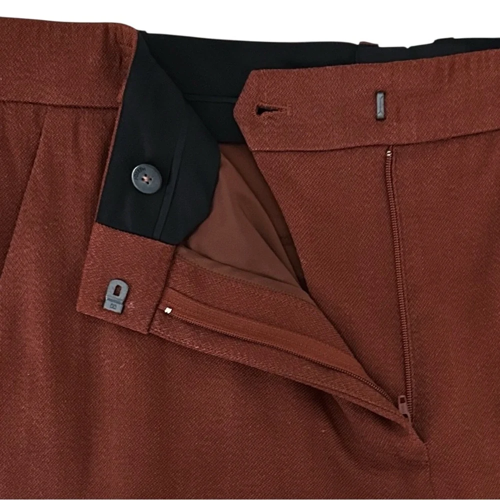 JOSEPH Trina Crepe Linen Stretch Straight Leg Ankle Pant Size FR 42 US 10 - Picture 4 of 10